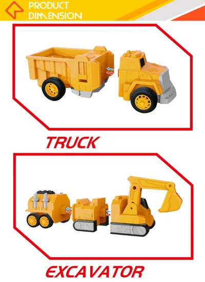 Wholesale Kids Interactive Intelligent 5PCS in 1 Magnet Construction Car Transform Robot Toy
