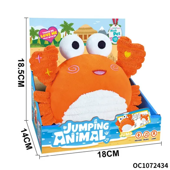 Wholesale Electronic Dancing Walking Learning Sea Animals Plush Toys for Baby