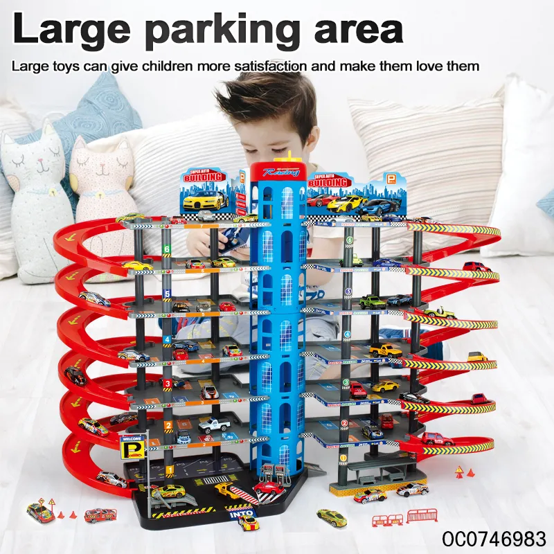 Wholesale Diecast Metal Car Track Parking Play Set Car Model Toys