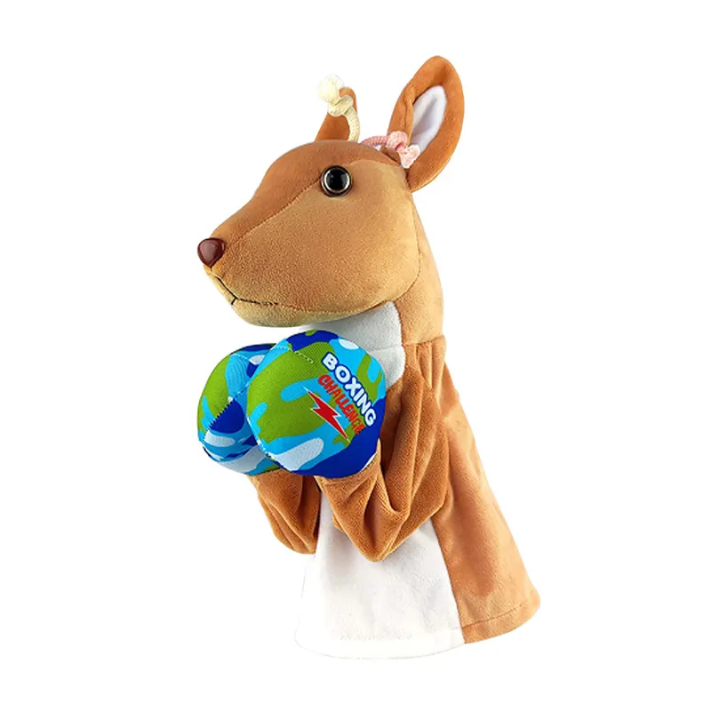 Wholesale Stuffed 2 Players Battle Game Toys Plush Kangaroo Puppets Hand Custom Toy for Kids