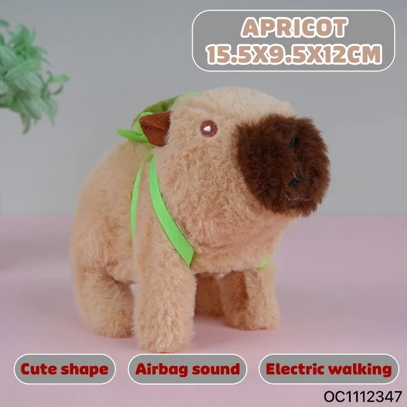 Wholesale Cute Stuffed DIY Kapibala Hot Selling Plush Doll Electric Walking Sound Dancing Toy