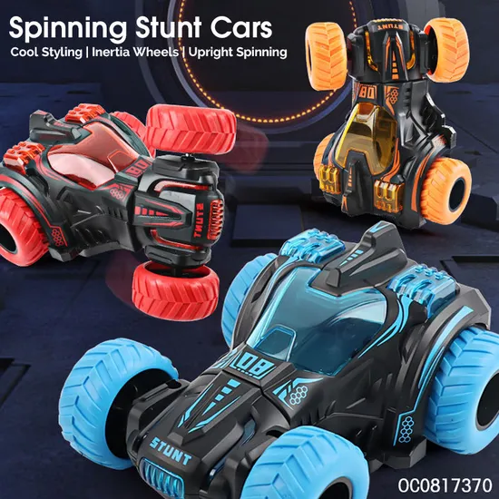 Wholesale Children Cheap Plastic Friction Stunt Super Car 360 Rotating Toy for Kids