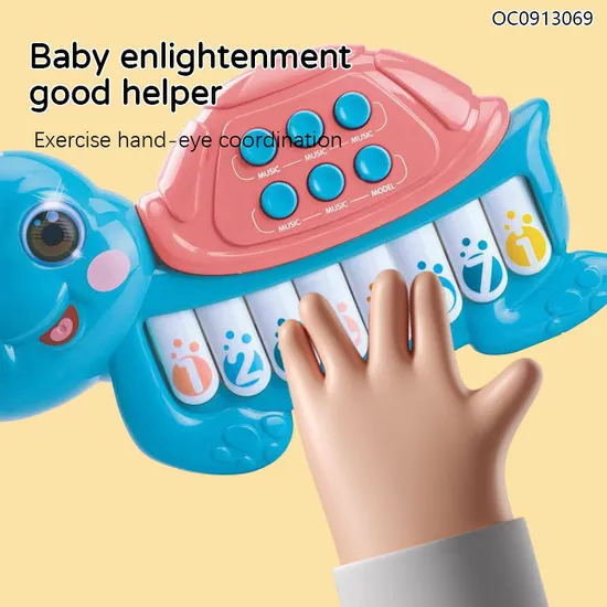 Wholesale Interactive Cartoon Electronic Musical Instruments Cartoon Light-up Keyboard Toy with Music