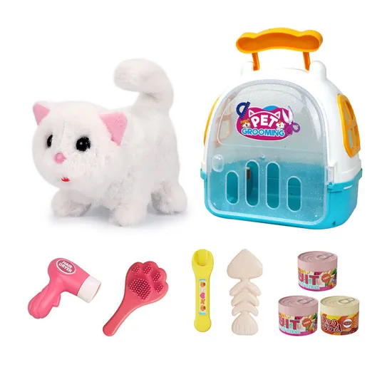 Wholesale Customized Plush Stuffed Animal Electric Walking Cat Battery Operated Plush Toy
