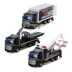 Wholesale Diecast Alloy 6PCS Miniature Metal Model Pull Back Car Toys Truck