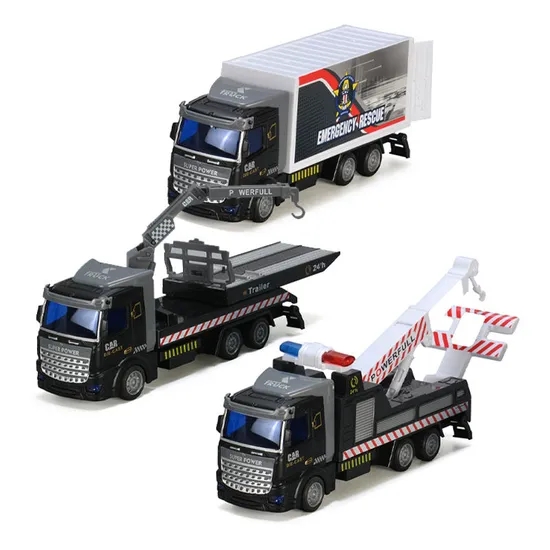 Wholesale Diecast Alloy 6PCS Miniature Metal Model Pull Back Car Toys Truck