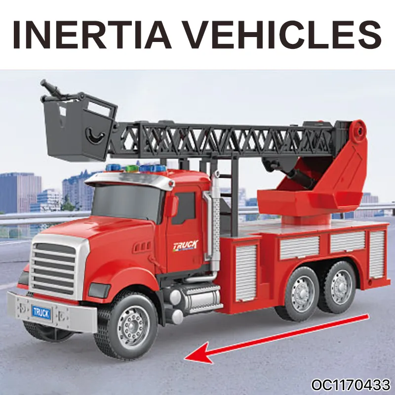 Wholesale Construction 1: 18 Scale Friction Educational Folding Fire Toy Models Truck
