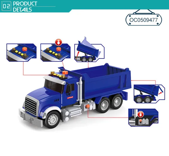 Wholesale Miniature Friction Construction Car Toys Set Model Truck with Light Sound