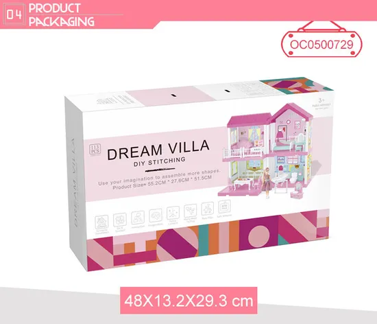 Wholesale Gift DIY Miniature Plastic Children House Play Doll House Set