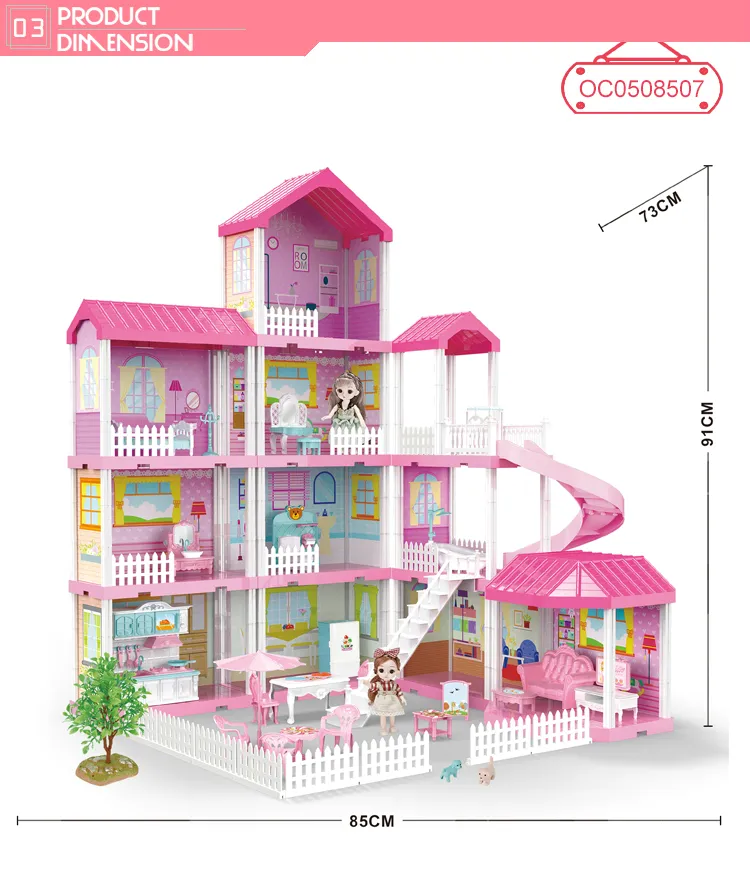 Wholesale Miniature Girl Dly Portable Kids Baby Toys Doll House