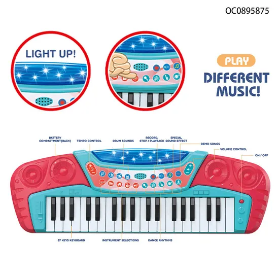 Wholesale Interactive Keyboard Electronic Piano Musical Instruments Toy Music Electronic Organ