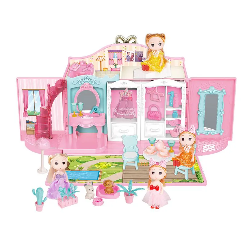 Wholesale Children's Dress Model Set Baby Girl Toys DIY Miniature Doll House Set