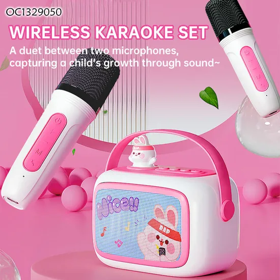 Wholesale Battery Operated Handheld Electronic Portable Speaker Kids Musical Wireless Karaoke Microphone