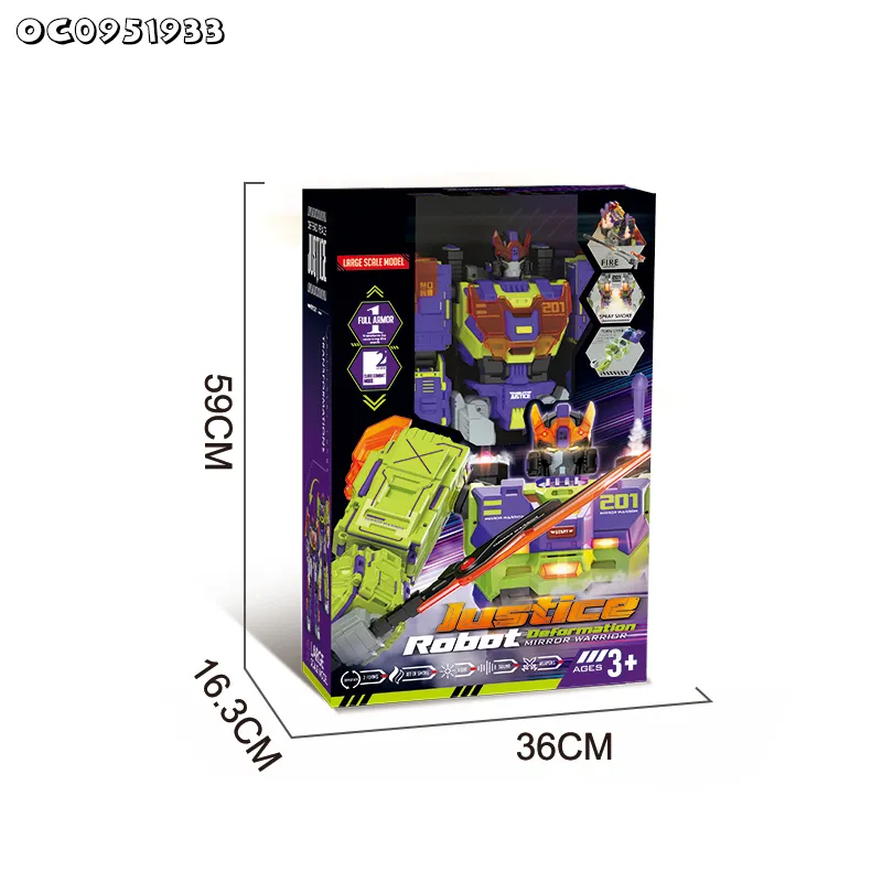 Wholesale Plastic Transforming Play Electronics Custom Intelligent Smart Robot with Light and Music