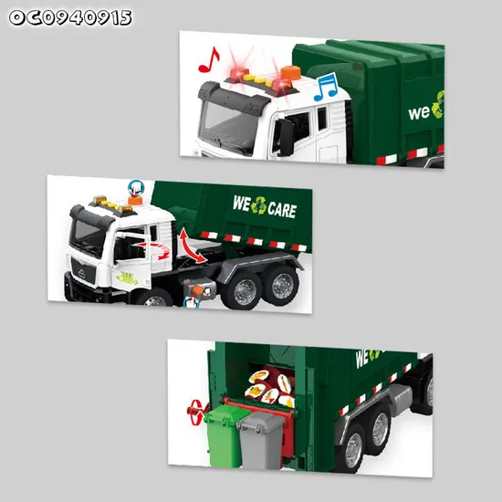 Wholesale 1: 10 Scale Miniature Construction Kids Truck Friction Vehicle Mini Collection Truck with Light and Sound