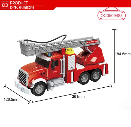 Wholesale Friction Truck Children Miniature Fire Mini Car Toys Model with Light Sound