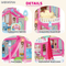 Wholesale Baby Pink Girls Room Doll House Furniture Living Plastic Children House Play Room Gifts Set for Children