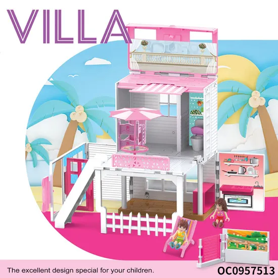 Wholesale DIY Miniature Assemble in Miniature Furniture Set High Quality Doll House for Girls