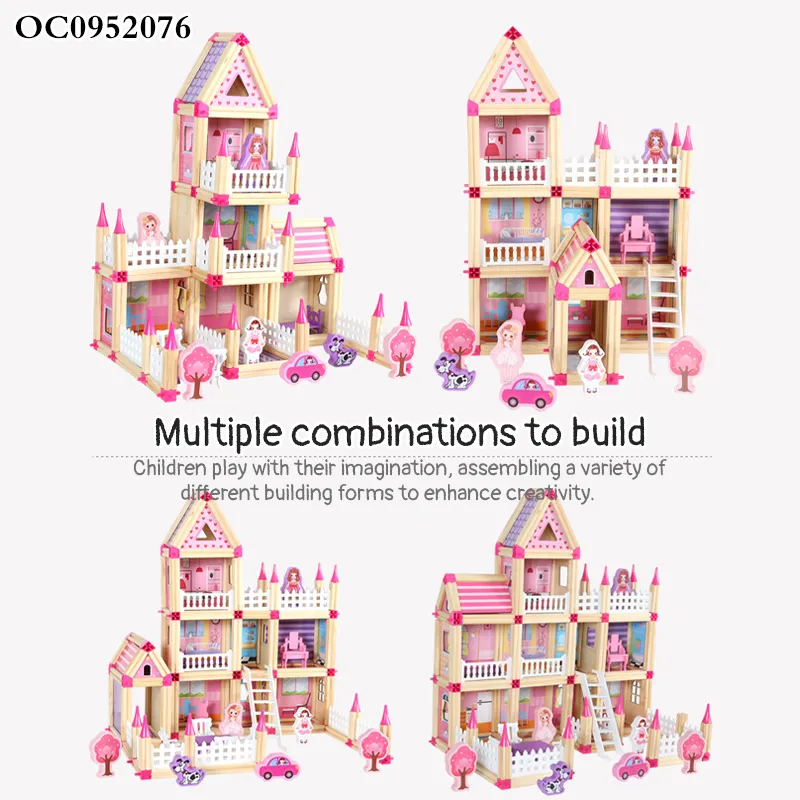 Wholesale DIY Miniatures Large Wooden Doll House Toy Dollhouse