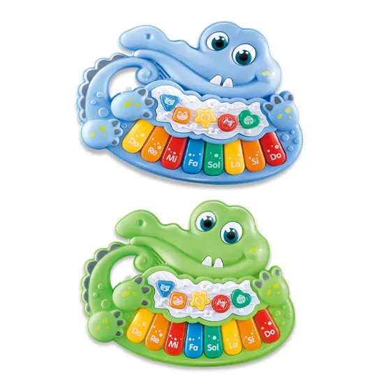 Wholesale Montessori Sensory Cartoon Baby Musical Instruments Piano Kids Light-up Rainbow Keyboard Toy for Babies