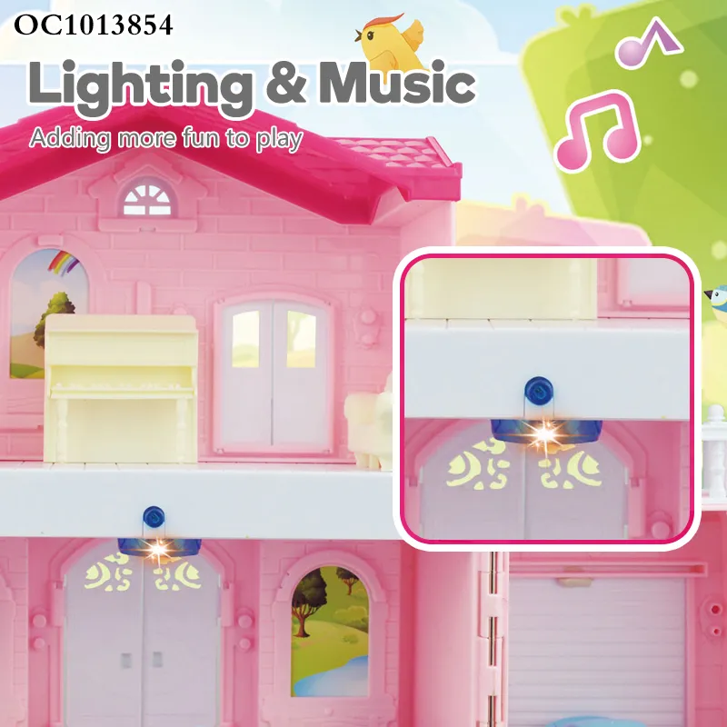 Wholesale Kids Play Funny Doll House Cute Classical DIY Mini Miniature Dollhouse