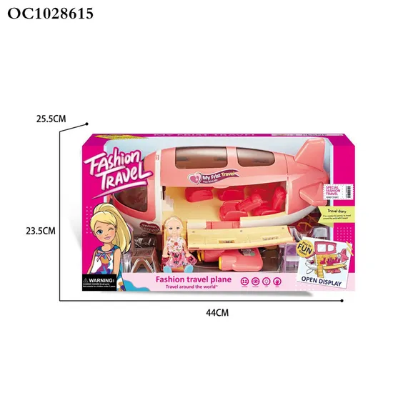 Wholesale Plastic Toy Plane Fancy Fashion DIY Miniature Doll House Furniture Set Girl Toys