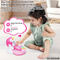 Wholesale Musical Plastic Cartoon Instruments Electronic Keyboards Music Piano Hand Drum Toy with Light up and Music