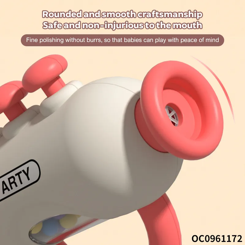Wholesale Educational Montessori Sensory Intellectual Toy Musical Instruments Plastic Trumpet