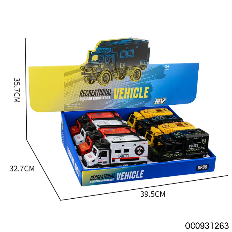 Wholesale 8PCS Educational Plastic Friction Kids Car Vehicle Toy