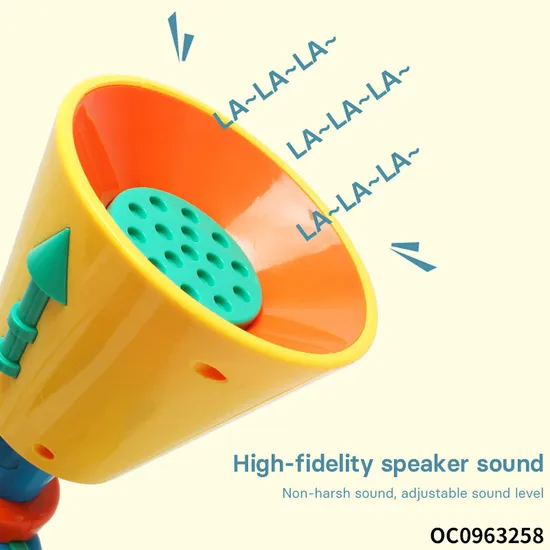 Wholesale Intellectual Toy Lights and Sound Plastic Trumpet Electronic Horn for Kids