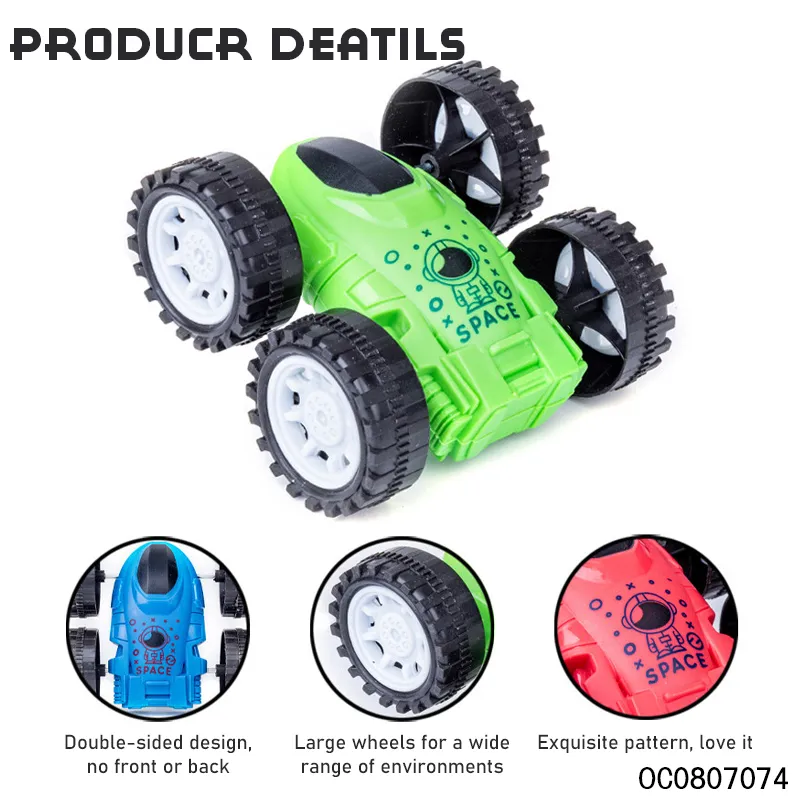 Wholesale 12 Pieces Baby Plastic Friction 360 Rotating Stunt Children's Toy Car
