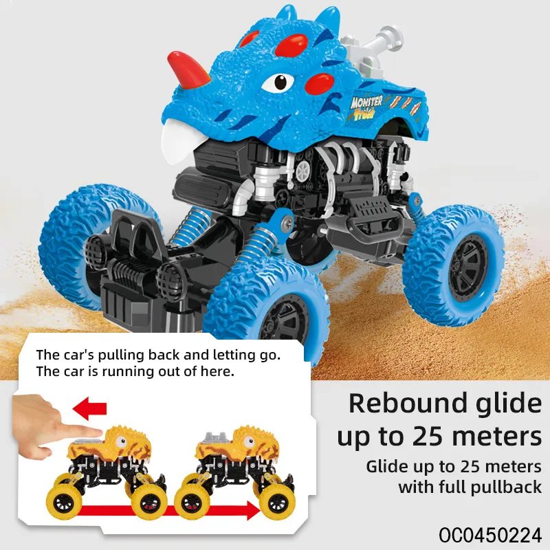 Wholesale Small Dinosaur Pull Back Plastic Car Model Plastic Toy Cars for Kids