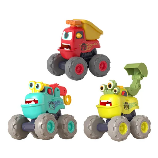 Wholesale Construction Vehicles Engineering Truck Model Push and Go Small Pull Back Toys Car