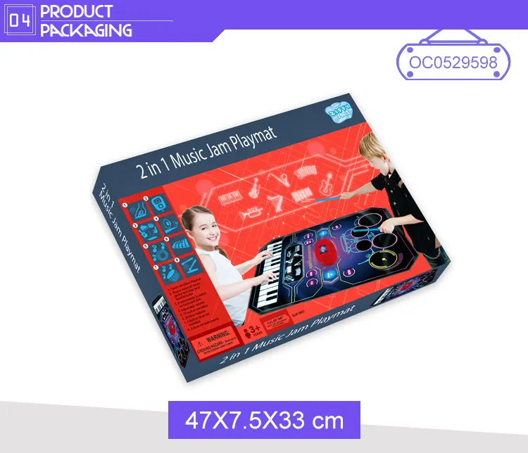 Wholesale Kids Keyboard Electronic Drumming Piano Musical Instruments Montessori Educational Drums Toy