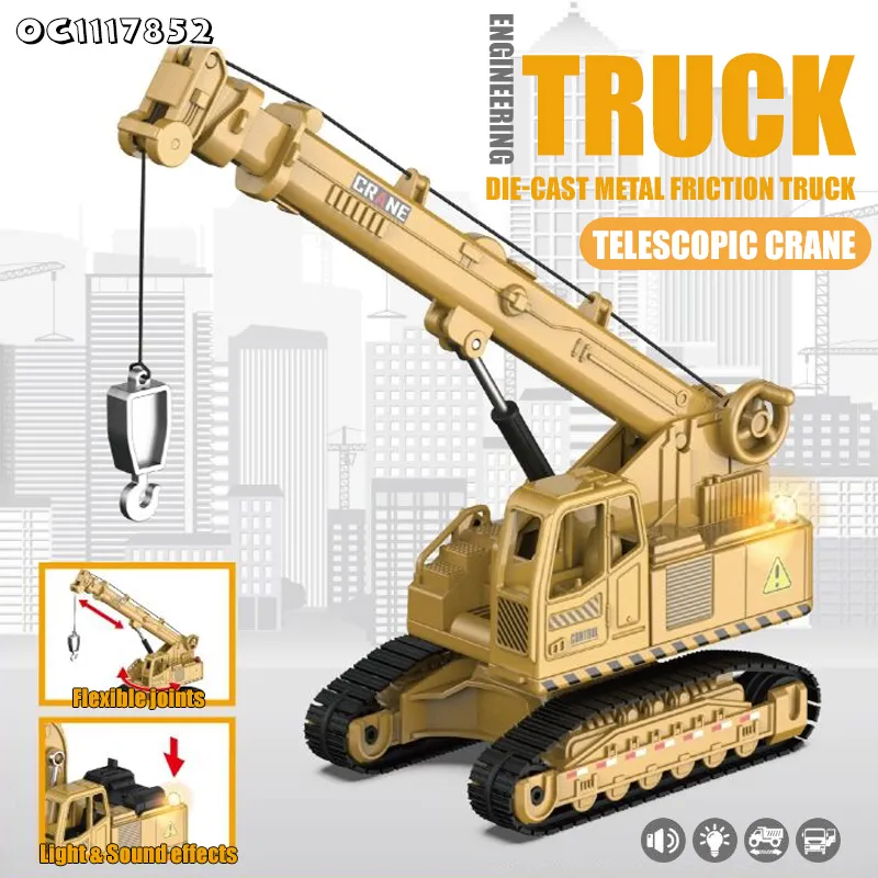 Wholesale Diecast Mini Metal Model Vehicle Metal Kids Truck Toy with Light and Music