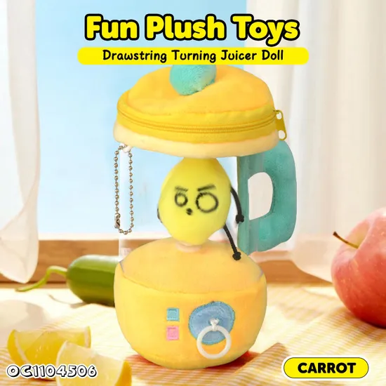 Wholesale Custom Plush Mini Lemon Juicer Machine Pretend Play Kitchen Toy
