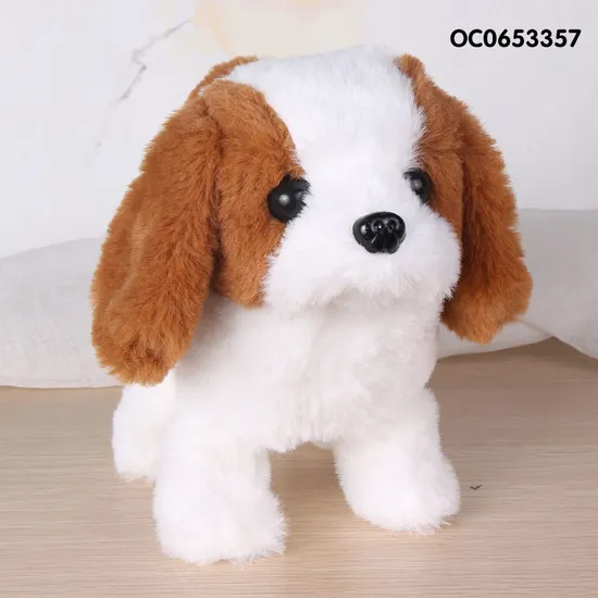 Wholesale Custom Barking Walking Dog Plush Stuffed Lovely Animal Toy for Kids