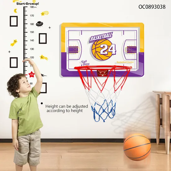 Wholesale Custom Wall Hanging Height Adjustable Basketball Board Indoor Sports Games Toy Hoop Stand for Kids