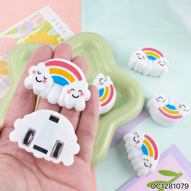 Wholesale Customized Mini Pullback Rainbow Car Plastic Cheap Toy Set