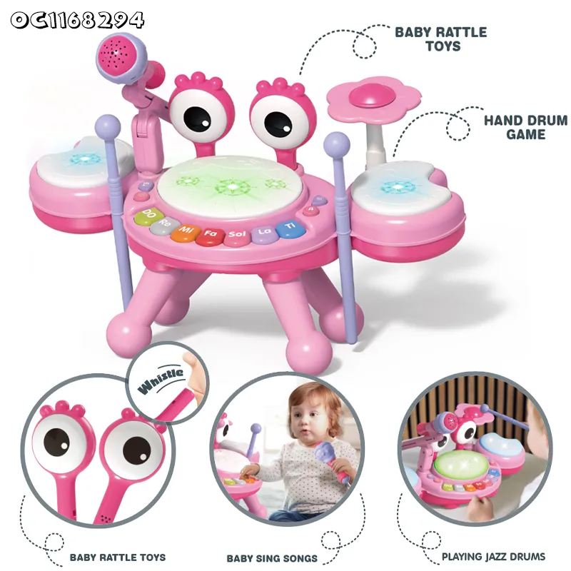 Wholesale Quality Electronic Musical Plastic Piano Keyboard Instrument Educational Musical Drum Set