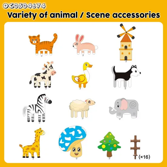 Cheap Small Jigsaw Puzzles 3D Farm Animal Shape Puzzle Toys Bulk Board Game Cognitive Montessori Early Education Toy for Kids Sale