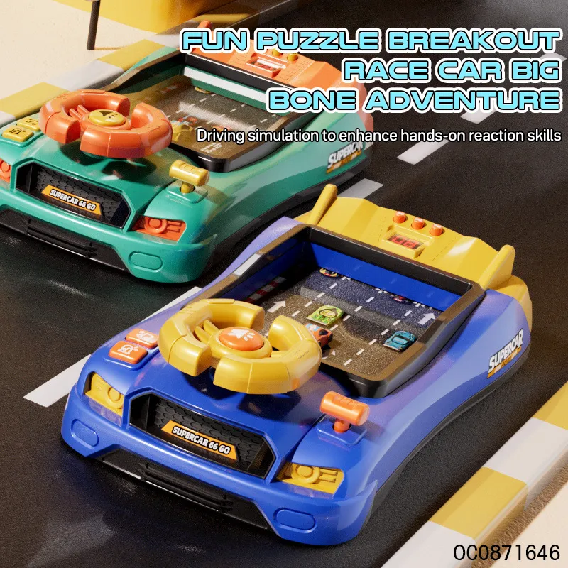 Montessori Plastic Racing Car Children Electronic Kids Educational Baby Steering Wheel Game Toy