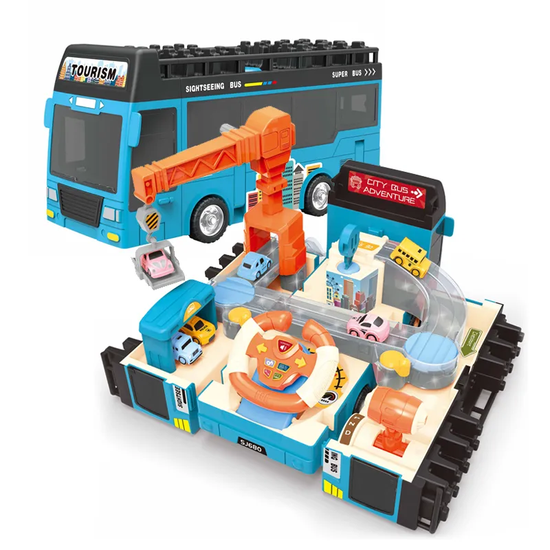 Bus Cars Interactive Interesting Montessori Electric Adventures Game Kids Steering Wheel Toy