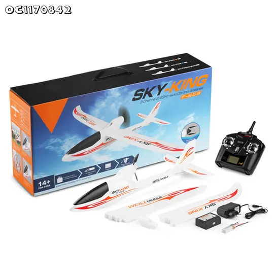 Wholesale Flying 2.4GHz Remote Control RC LED Light Airplane Children Large Foam Planes