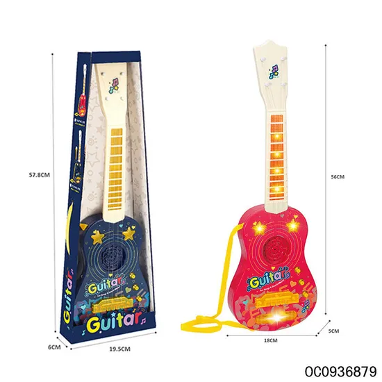 Wholesale Children Music Sensory Musical Instruments Electric Guitar for Kids with Lights Music