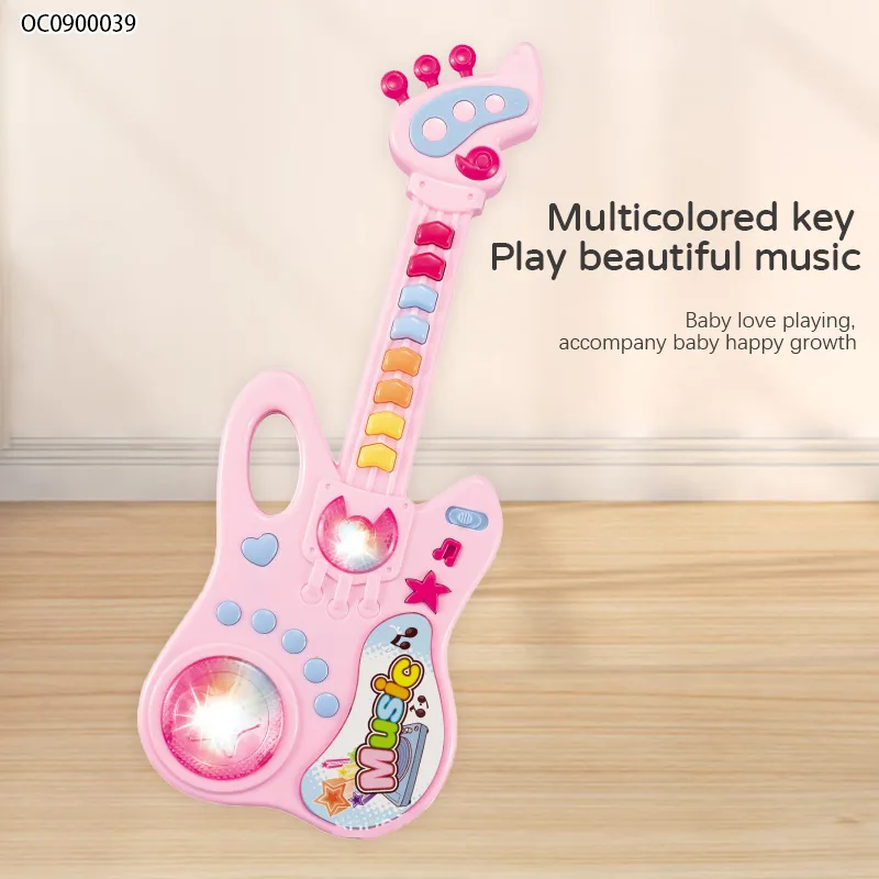 Wholesale Kids Electric Plastic Toy Electric Musical Keyboard Instrument Guitar