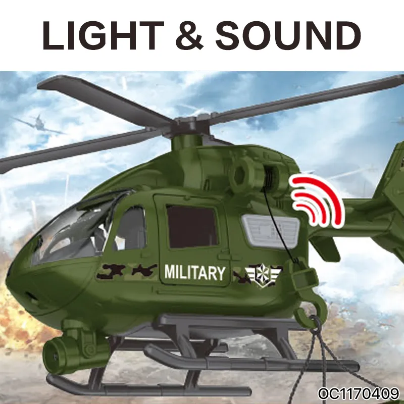 Mini Wholesale Role Play Mini Fighter Plane 1: 20 Scale Model Helicopter for Kids with Light and Sound