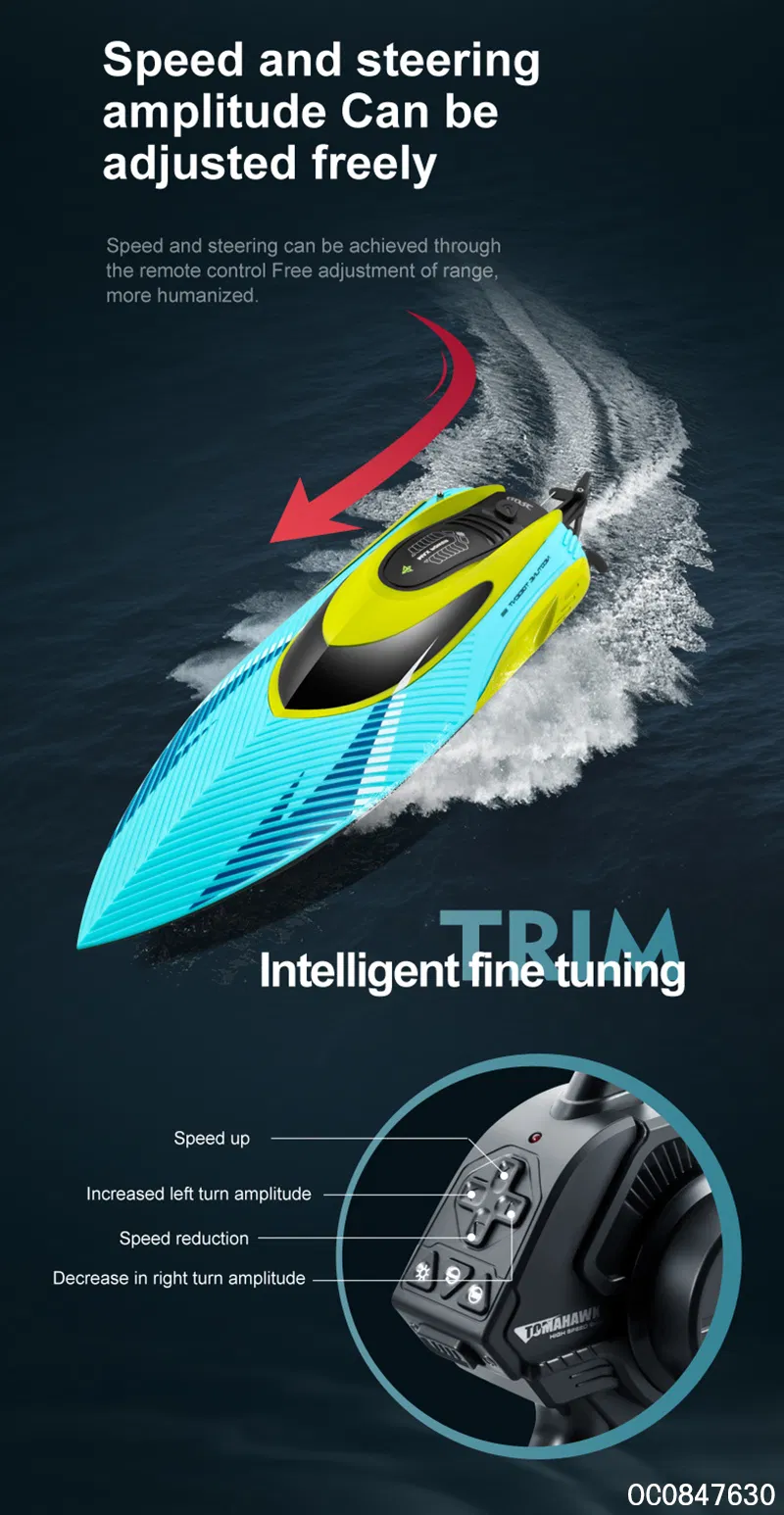 Wholesale Plastic Electric RC Speed Racing Model High Speed Toys Boats for Adult