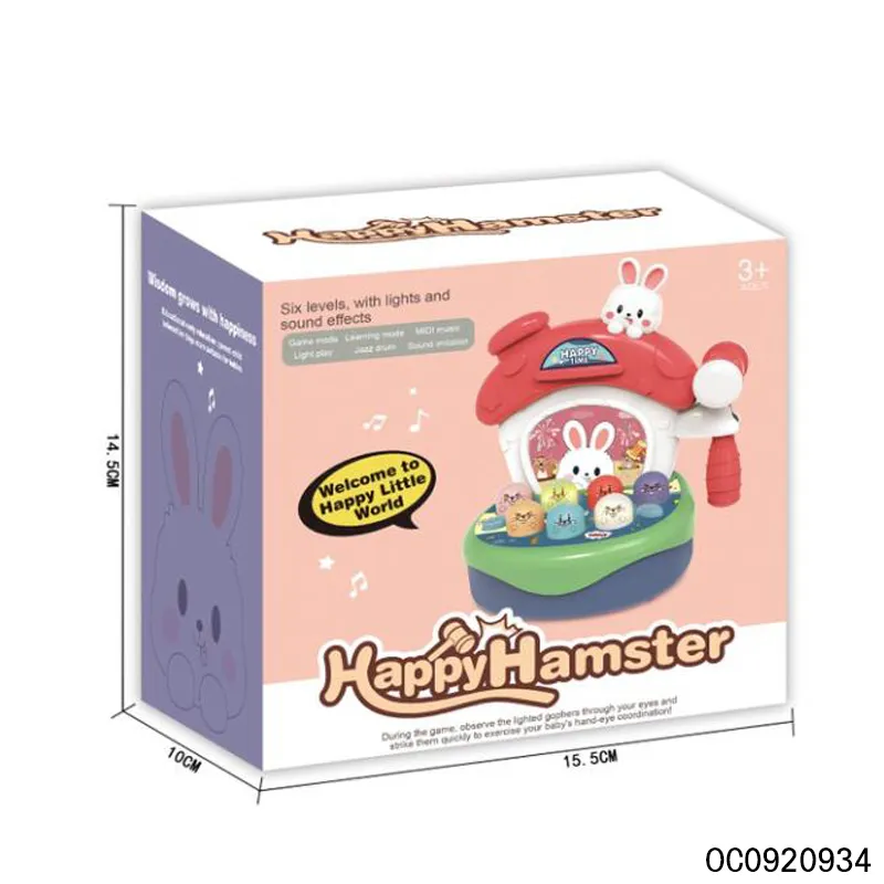 Wholesale Family Interactive Intelligence Educational Baby Electric Plastic Kids Board Whack a Mole Game light and Music