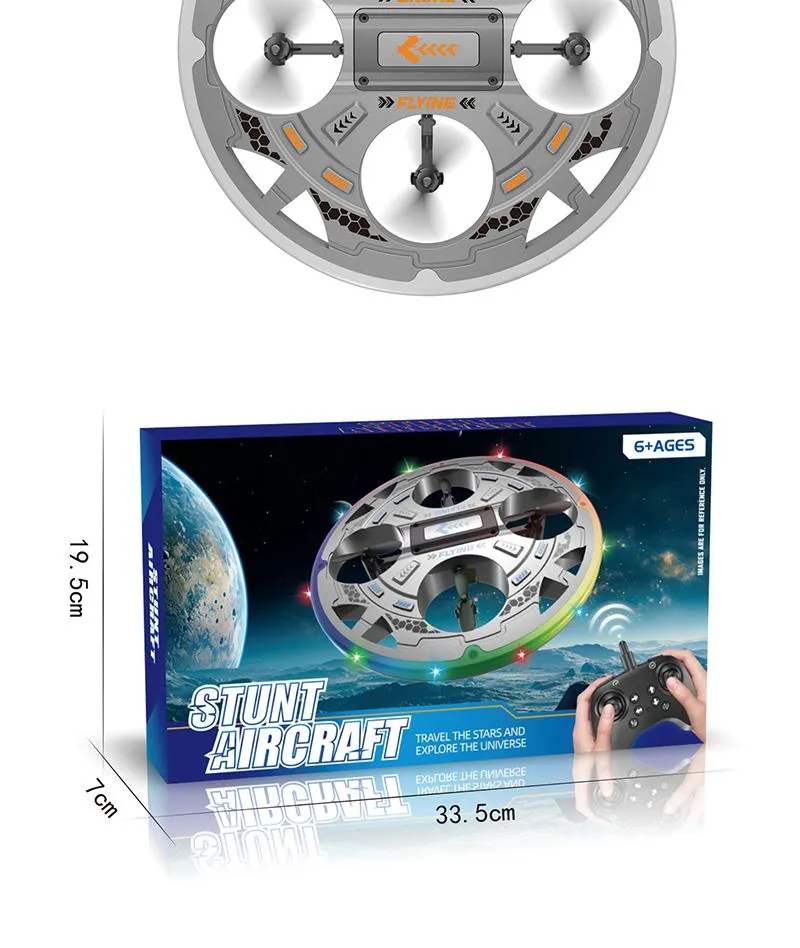 Wholesale Controlled Children DIY RC Remote Control Quadcopter Light up Flying Drone Toys for Kids